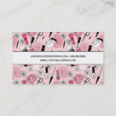 Addieren Sie Ihre Namens| rosa Visitenkarte (Rückseite)