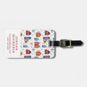 Addieren Sie Ihre Namens| skandinavische Gepäckanhänger (Vorderseite horizontal)