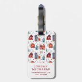 Addieren Sie Ihre Namens| skandinavische Gepäckanhänger (Rückseite vertikal)