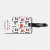 Addieren Sie Ihre Namens| skandinavische Gepäckanhänger (Rückseite horizontal)