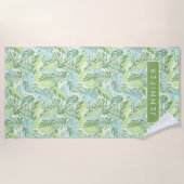 Addieren Sie Ihre Namens| tropischen Strandtuch (Vorderseite)