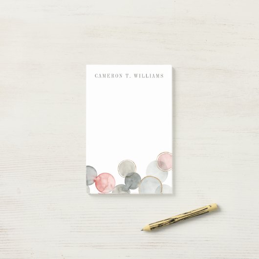 Addieren Sie Ihre Namens| vergoldeten Bereiche Post-it Klebezettel (Auf Schreibtisch)