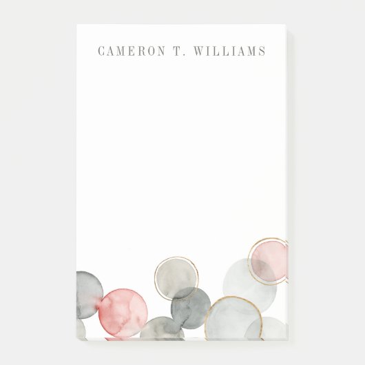 Addieren Sie Ihre Namens| vergoldeten Bereiche Post-it Klebezettel (Vorderseite)