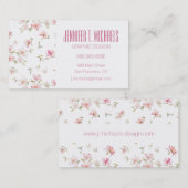 Addieren Sie Ihre Namens| weiche rosa Visitenkarte (Vorne/Hinten)