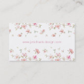 Addieren Sie Ihre Namens| weiche rosa Visitenkarte (Rückseite)