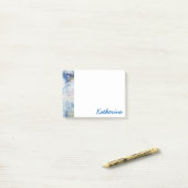 Addieren Sie Ihre Namens| weiße Wäsche III Post-it Klebezettel (Auf Schreibtisch)