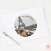 Addieren Sie Ihre Reise-Foto- und Runder Aufkleber (Umschlag)