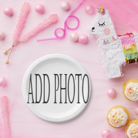 addieren Sie Ihren eigenen Fotopapier-Teller Pappteller (Party)