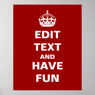 Addieren Sie Ihren eigenen Text hier! Poster