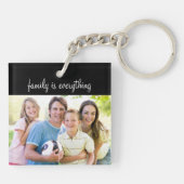 Addieren Sie Ihren Familien-Foto-Schlüsselanhänger Schlüsselanhänger (Rückseite)