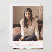 Addieren Sie Ihren Foto-Brautjungfern-Antrag Einladung (Vorderseite)