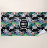 Addieren Sie Ihren Monogramm| Zebra und exotischen Strandtuch (Vorderseite)