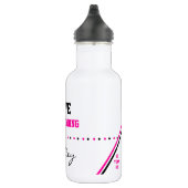 Addieren Sie Ihren Namen, Cheerleading, rosa und Edelstahlflasche (Rechts)
