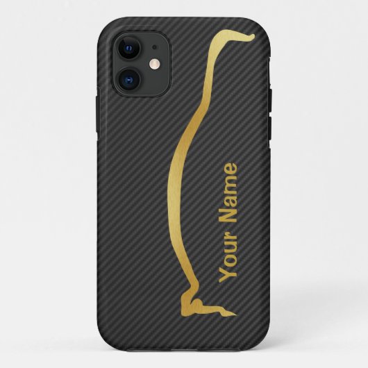Addieren Sie Ihren Namen - GoldSilhouette Case-Mate iPhone Hülle (Rückseite)