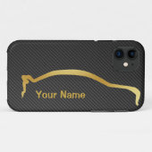 Addieren Sie Ihren Namen - GoldSilhouette Case-Mate iPhone Hülle (Rückseite (Horizontal))
