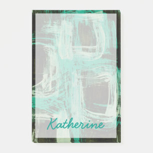 Addieren Sie Ihren Namens  Aquamarine Windows I Post-it Klebezettel