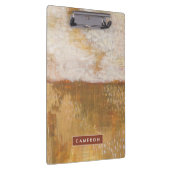 Addieren Sie Ihren Namens| bernsteinfarbiger Klemmbrett (Rechts)