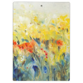 Addieren Sie Ihren Namens| Blumen-Einfluss II Klemmbrett (Rückseite)