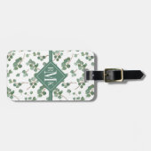 Addieren Sie Ihren Namens| Eukalyptus-silberner Gepäckanhänger (Vorderseite horizontal)