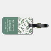 Addieren Sie Ihren Namens| Eukalyptus-silberner Gepäckanhänger (Rückseite horizontal)