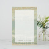 Addieren Sie Ihren Namens| gedämpften Horizont Briefpapier (Stehend Vorderseite)