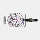 Addieren Sie Ihren Namens| Make-upkreis-Entwurf Gepäckanhänger (Rückseite horizontal)