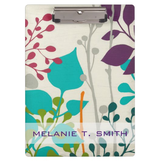 Addieren Sie Ihren Namens| Metro-Garten III Klemmbrett (Vorderseite)