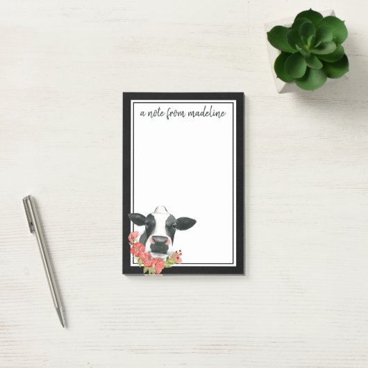 Addieren Sie Ihren Namens| Mohnblumen-Bauernhof - Post-it Klebezettel (Büro)