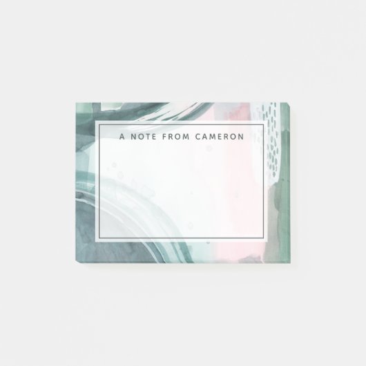 Addieren Sie Ihren Namens| Pastellschreiber - Post-it Klebezettel (Vorderseite)