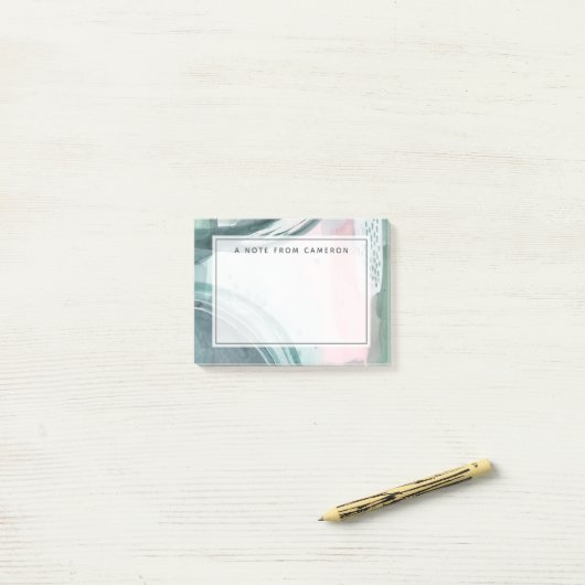 Addieren Sie Ihren Namens| Pastellschreiber - Post-it Klebezettel (Auf Schreibtisch)