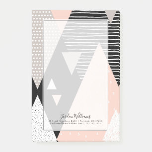 Addieren Sie Ihren Namens Scandi Post-it Klebezettel