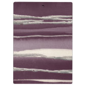 Addieren Sie Ihren Namens| silberne Rosen-lila Klemmbrett (Rückseite)