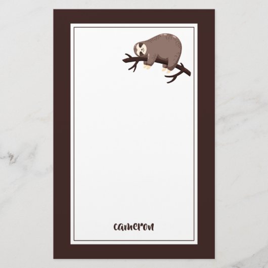 Addieren Sie Ihren Namens| Trägheits-Modus Briefpapier (Vorderseite)