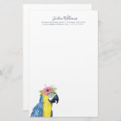 Addieren Sie Ihren Namens| tropischen Halo - Briefpapier (Vorne/Hinten)