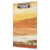 Addieren Sie Ihren Namens| vergoldeten Bernstein I Klemmbrett (Links)