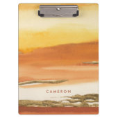 Addieren Sie Ihren Namens| vergoldeten Bernstein I Klemmbrett (Vorderseite)