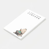 Addieren Sie Ihren Namens| Welpen-Möpse| Post-it Klebezettel (angewinkelt)