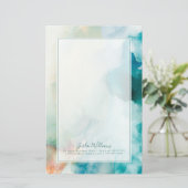 Addieren Sie Ihren Namens| Widerwillen - blaues Briefpapier (Stehend Vorderseite)