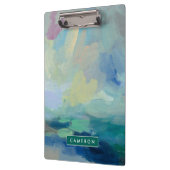 Addieren Sie Ihren Namensabstrakten Druck | Klemmbrett (Links)