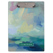 Addieren Sie Ihren Namensabstrakten Druck | Klemmbrett (Vorderseite)