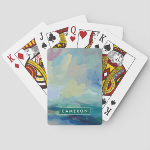 Addieren Sie Ihren Namensabstrakten Druck   Spielkarten
