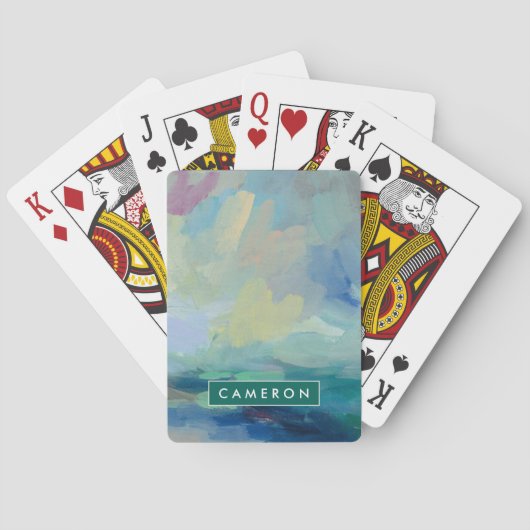 Addieren Sie Ihren Namensabstrakten Druck | Spielkarten (Rückseite)