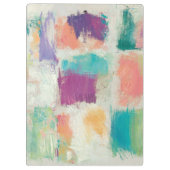 Addieren Sie Ihren Namensabstrakten Steindruck | Klemmbrett (Rückseite)