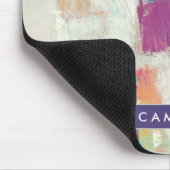 Addieren Sie Ihren Namensabstrakten Steindruck | Mousepad (Ecke)