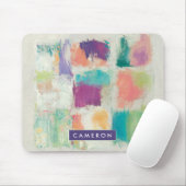 Addieren Sie Ihren Namensabstrakten Steindruck | Mousepad (Mit Mouse)