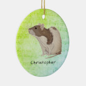 Addieren Sie Ihren Namensratten-Entwurf Keramikornament (Rechts)