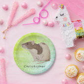 Addieren Sie Ihren Namensratten-Entwurf Pappteller (Party)