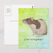 Addieren Sie Ihren Namensratten-Entwurf Postkarte (Vorne/Hinten)