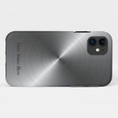 Addieren Sie Ihren Namensstahlmetallblick iPhone 5 Case-Mate iPhone Hülle (Rückseite (Horizontal))