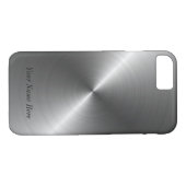 Addieren Sie Ihren Namensstahlmetallblick iPhone 7 Case-Mate iPhone Hülle (Rückseite (Horizontal))